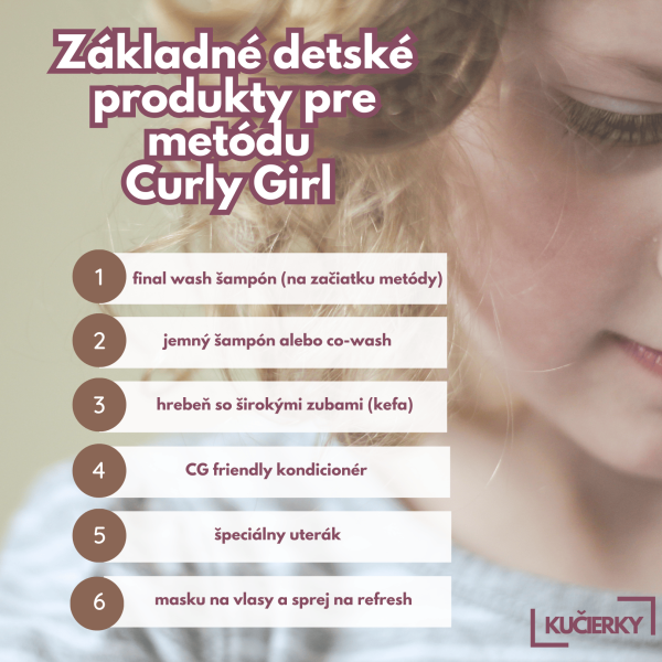 Základné produkty na starostlivosť o detské kučeravé vlasy